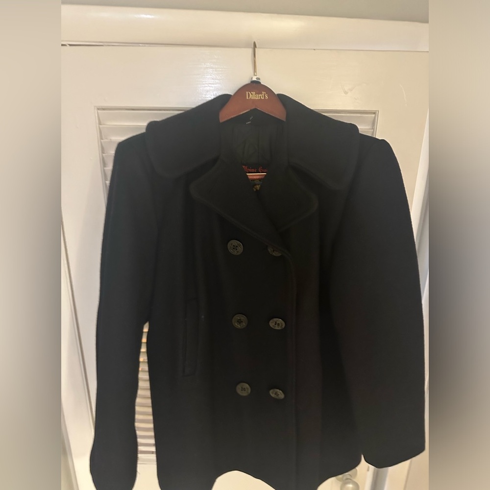 Wool Double breasted Alpine Guide Navy Pea Coat is amazing!